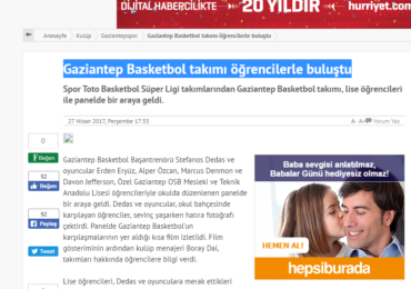 Gaziantep Basketbol takımı öğrencilerle buluştu (FANATİK GAZETESİ)