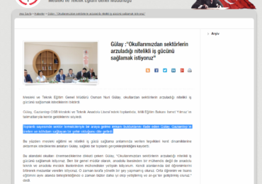 MTEGM OKULUMUZU ZİYARETİ